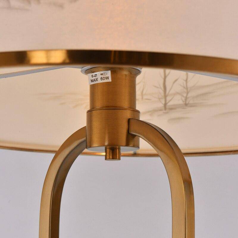 Floor lamp modern gold with lampshade designed Japanese