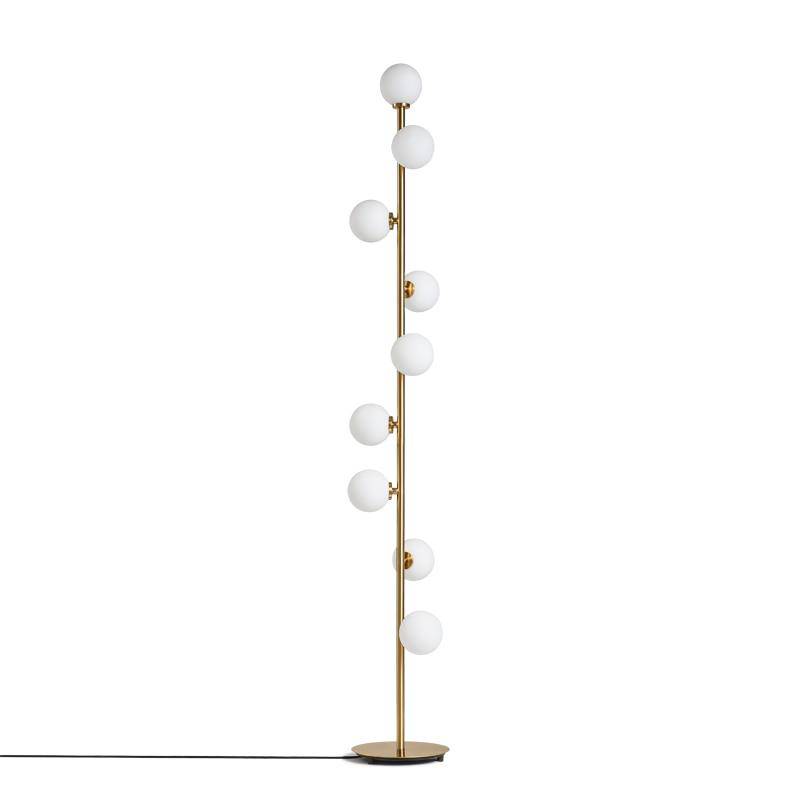 Lampadaire design à LED avec plusieurs boules de verre Head