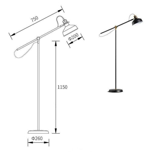 Lampadaire moderne ajustable Retro - vue 6 sur 6