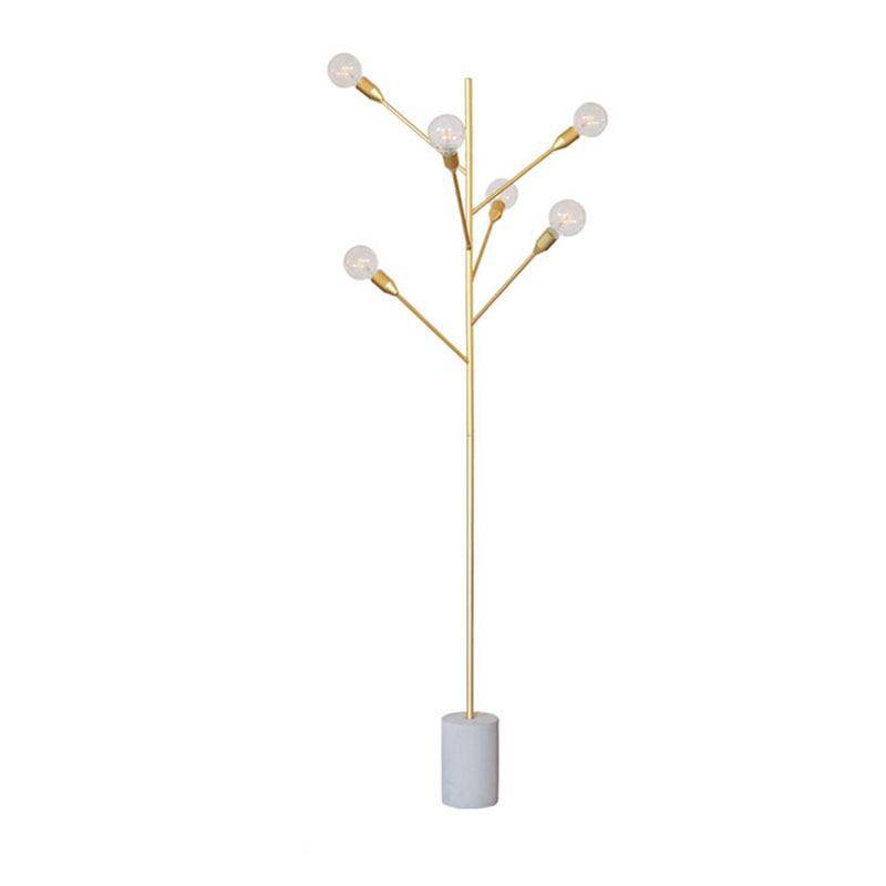 Floor lamp design with several branches
