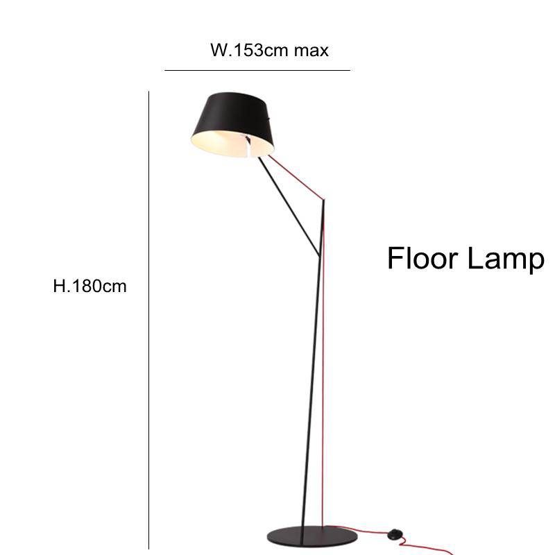 Lámpara de pie design black Long
