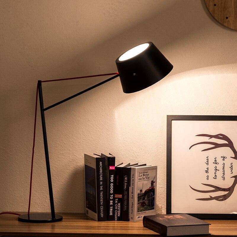 Bedside lamp or desk design black Long