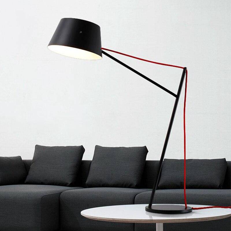 Lampadaire design noir Long