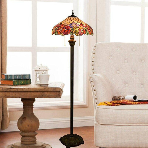 Floor lamp tiffany with lampshade in stained glass Lighting