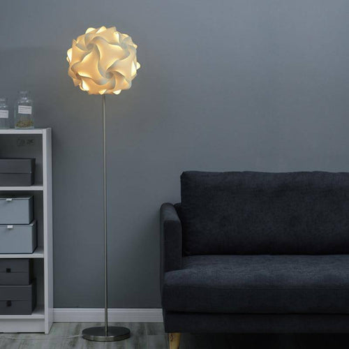 Moderna lámpara de pie LED con bola de flores