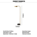 Lampadaire design doré arrondi Study