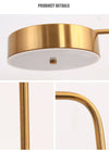 Lampadaire design doré arrondi Study
