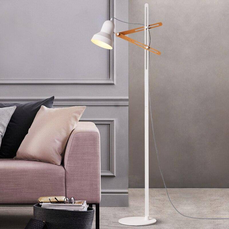 Floor lamp adjustable design with two wooden pins Personality