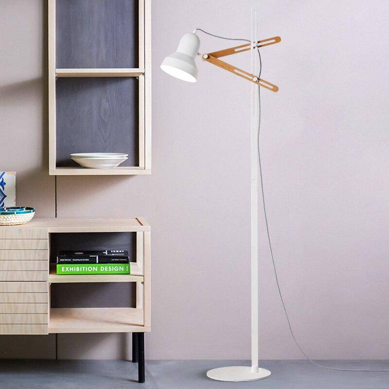 Floor lamp adjustable design with two wooden pins Personality