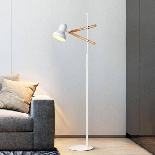 Floor lamp adjustable design with two wooden pins Personality