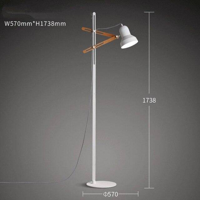 Lampadaire design ajustable avec deux épingles en bois Personality - vue 4 sur 11