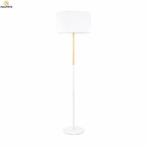 Lampadaire avec abat-jour en tissu et pied en bois - vue 5 sur 4