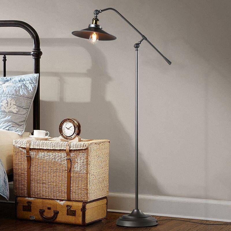 Floor lamp rustic iron adjustable Nostalgic