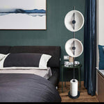 Lampadaire design à LED avec ronds et base en marbre Tripot