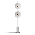 Lampadaire design à LED avec ronds et base en marbre Tripot