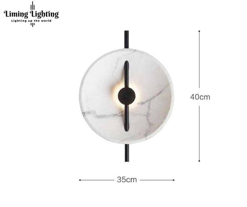 Applique murale concave en marbre à LED Tripot
