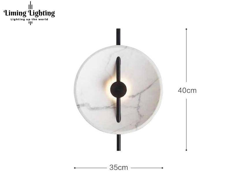 Aplique LED de mármol cóncavo Tripot