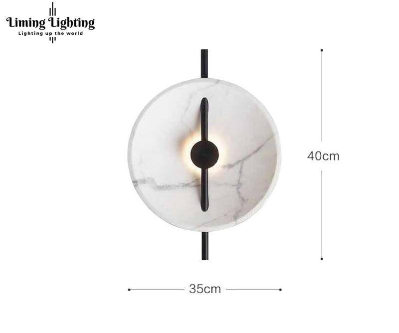 wall lamp concave marble wall with LED Tripot