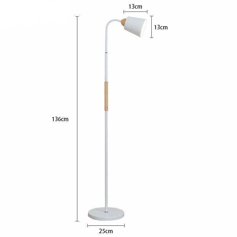 Floor lamp modern LED metal and wood decor