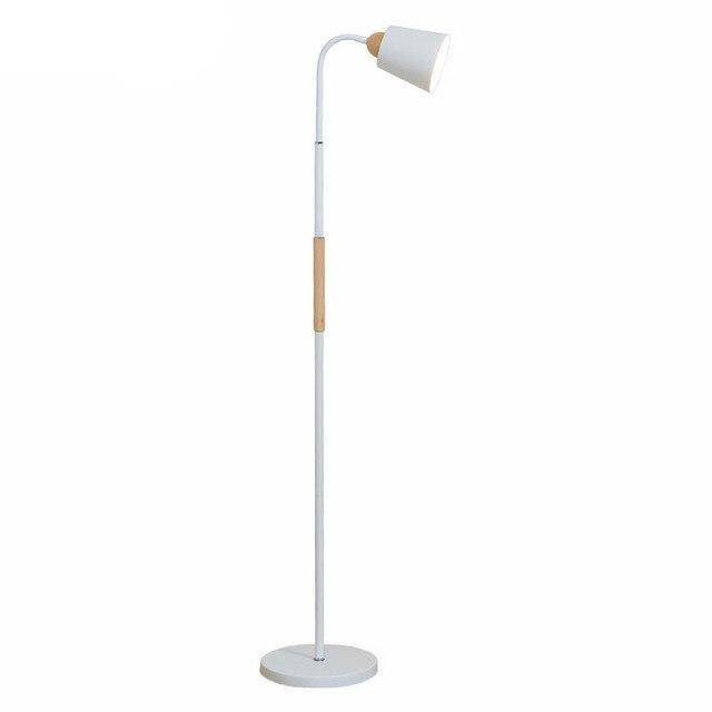 Floor lamp modern LED metal and wood decor