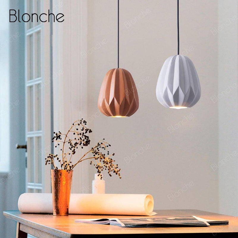 pendant light Hang style colored resin LED design