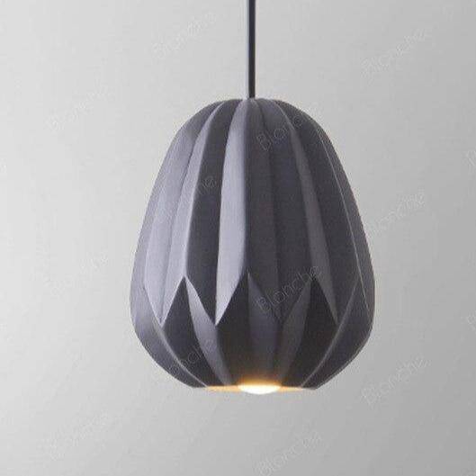 Suspension design LED en résine colorée style Hang - vue 10 sur 11