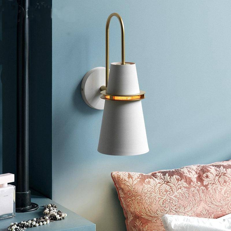 wall lamp conical LED design in coloured metal Retro