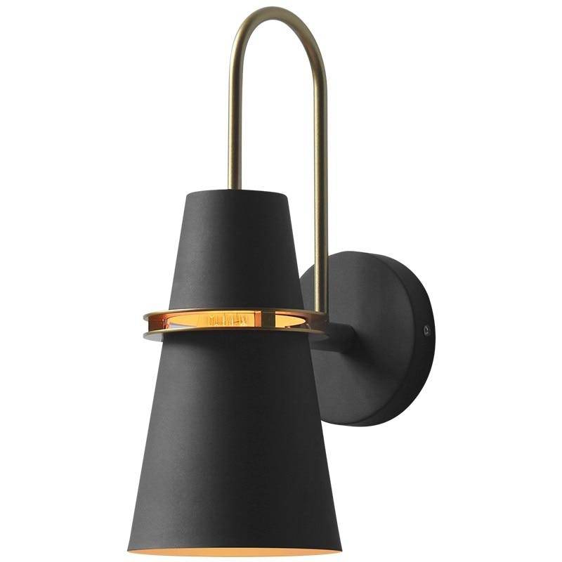 wall lamp conical LED design in coloured metal Retro