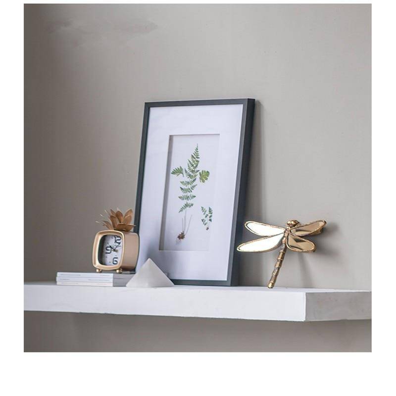 Enamel dragonfly wall mirror