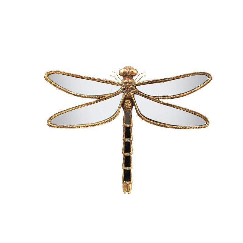 Enamel dragonfly wall mirror