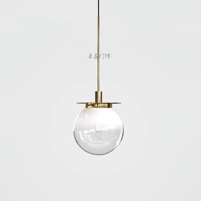 pendant light glass design and gold base Modern