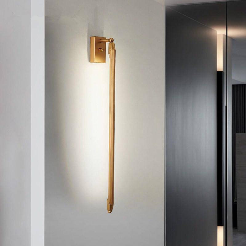 Aplique de pared design Barra de LEDs oro Girar