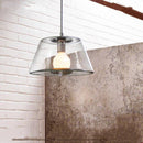 Suspension design en verre à LED triangle