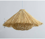 Suspension triangle en paille tissé Woven
