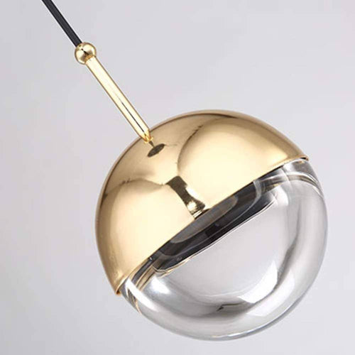 pendant light Globe glass and metal ball design