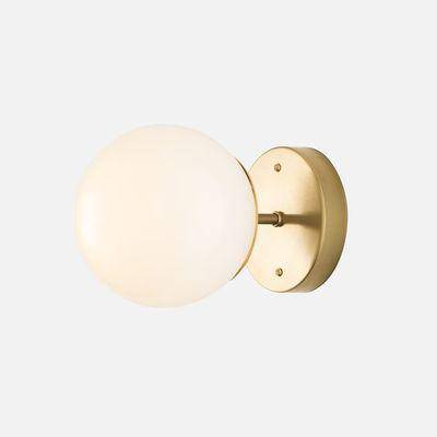 wall lamp gold wall and glass ball arm Bean