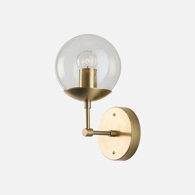 wall lamp gold wall and glass ball arm Bean