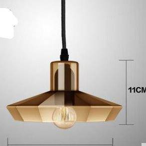 pendant light in smoked glass in Retro color