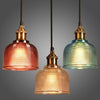 Suspension design en verre grainé style industriel Bowl