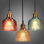 Suspension design en verre grainé style industriel Bowl