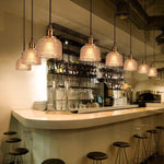 Suspension design en verre grainé style industriel Bowl