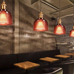 Suspension design en verre grainé style industriel Bowl