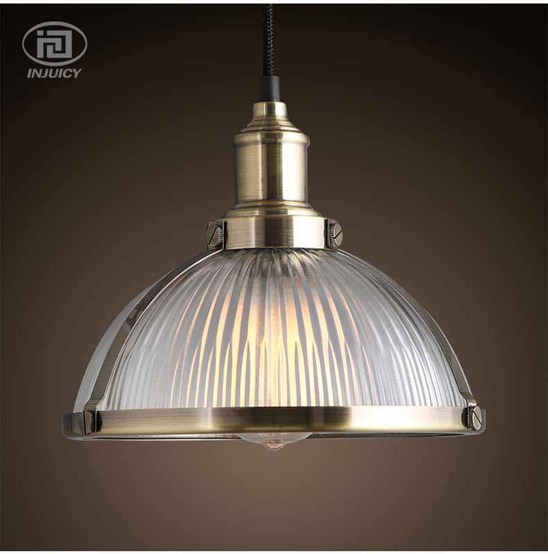 pendant light chrome LED half ball glass Vintage