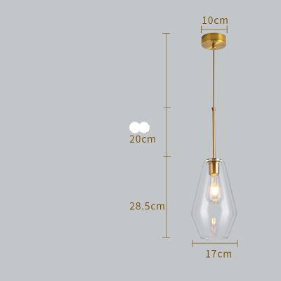 pendant light in brown smoked glass of several shapes Cognac