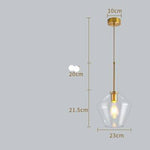Suspension en verre fumé marron de plusieurs formes Cognac