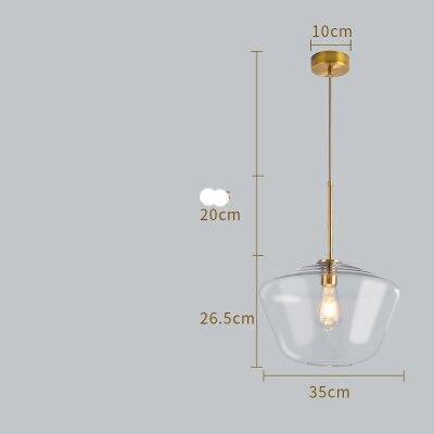 Suspension en verre fumé marron de plusieurs formes Cognac
