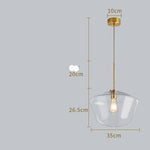 Suspension en verre fumé marron de plusieurs formes Cognac