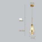 Suspension en verre fumé marron de plusieurs formes Cognac
