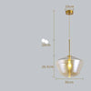 Suspension en verre fumé marron de plusieurs formes Cognac