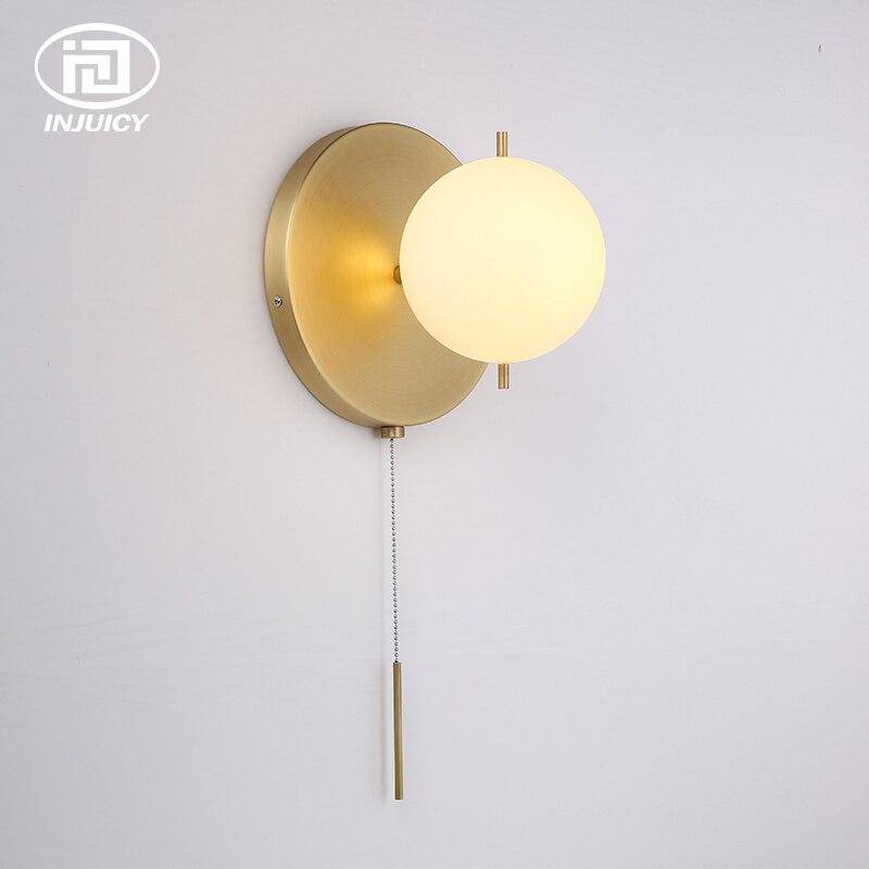 Lámpara de pared design oro con bola de cristal Techo